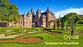  Presentation with romantic getaway - Cool new PPT layouts with beautiful romantic holland castle de backdrop and a tawny brown colored foreground