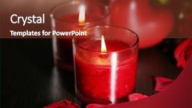  Presentation with flower candles - Audience pleasing presentation consisting of beautiful romantic red candles backdrop and a tawny brown colored foreground