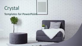  Presentation with mechanical plant room - Presentation theme enhanced with beautiful room interior with modular background and a  colored foreground