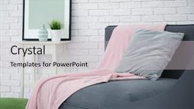  Presentation with room - Amazing PPT theme having beautiful room interior with modular backdrop and a  colored foreground