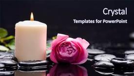  Presentation with stones - Cool new theme with flower candles - beautiful rose with candle backdrop and a wine colored foreground