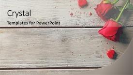  Presentation with heart and roses - PPT layouts consisting of beautiful roses with small hearts background and a  colored foreground