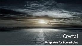  Presentation with rural road - Slide deck having beautiful rural dirt road background and a dark gray colored foreground