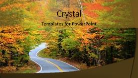  Presentation with rural - Slide deck enhanced with beautiful rural vermont drive background and a gold colored foreground