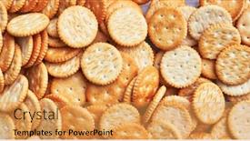  Presentation with salty - PPT layouts enhanced with beautiful-salty-crackers-bunch-image background and a yellow colored foreground