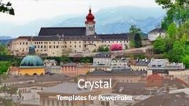  Presentation with salzburg - PPT layouts enhanced with beautiful salzburg austria background and a coral colored foreground