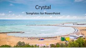  Presentation with black sea - Amazing PPT layouts having beautiful sand beach in summer backdrop and a light blue colored foreground