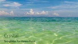  Presentation with sand - PPT theme enhanced with beautiful-sand-beach-on-tropical background and a seafoam green colored foreground