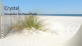  Presentation with sand - PPT theme having beautiful sand dune with grasses background and a light blue colored foreground