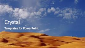  Presentation with sand dunes - Colorful presentation theme enhanced with beautiful sand dunes at the imperial sand dunes california backdrop and a ocean colored foreground