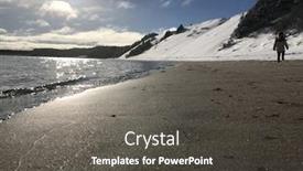  Presentation with newfoundland - Amazing theme having beautiful sandy beach in newfoundland in winter backdrop and a dark gray colored foreground