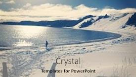  Presentation with newfoundland - Slide deck enhanced with beautiful sandy beach in newfoundland in winter background and a soft green colored foreground