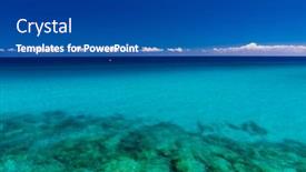  Presentation with little beach cala esmeralda cala - Slides enhanced with beautiful-sandy-beach-of-cala background and a ocean colored foreground