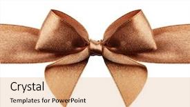  Presentation with bow and arrows for archery - Audience pleasing presentation theme consisting of beautiful satin gift bow isolated backdrop and a coral colored foreground