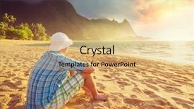  Presentation with kauai hawaii - Slide deck having beautiful scene in tunnels beach background and a coral colored foreground