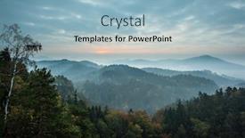  Presentation with scene - Presentation design featuring beautiful-scene-of-trees background and a light blue colored foreground