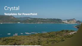  Presentation with scenery - Presentation theme with beautiful-scenery-from-the-mountain background and a teal colored foreground