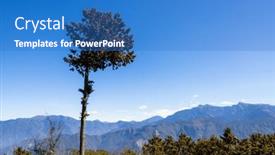  Presentation with recreation - Presentation design featuring beautiful-scenery-landscape-in-alishan background and a teal colored foreground