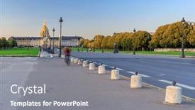  Presentation with scenery - Slide set featuring beautiful-scenery-of-paris-city background and a gray colored foreground