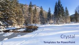  Presentation with scenery - PPT theme enhanced with beautiful-scenery-of-tatra-mountains background and a light blue colored foreground