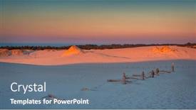  Presentation with scenery - Presentation theme with beautiful-scenery-of-the-baltic background and a ocean colored foreground