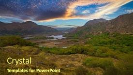  Presentation with killarney - Colorful presentation design enhanced with beautiful-scenery-of-the-killarney backdrop and a tawny brown colored foreground
