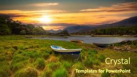  Presentation with killarney - Presentation design featuring beautiful-scenery-of-the-killarney background and a tawny brown colored foreground