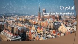  Presentation with scenery - PPT theme consisting of beautiful-scenery-of-the-main background and a  colored foreground