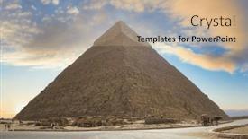  Presentation with egypt pyramid - PPT theme enhanced with beautiful-scenery-of-the-pyramid background and a coral colored foreground