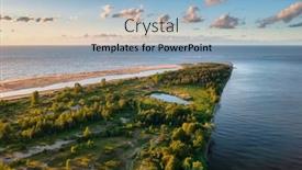  Presentation with river flowing - Slides having beautiful-scenery-of-the-vistula background and a light blue colored foreground