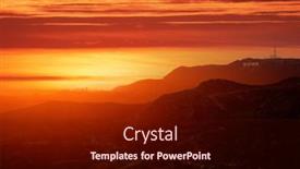  Presentation with los angeles - Presentation design consisting of beautiful-scenic-sunset-over-hills background and a wine colored foreground