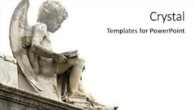  Presentation with australia melbourne - Audience pleasing presentation theme consisting of beautiful sculpture at a cemetery backdrop and a white colored foreground