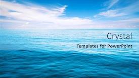  Presentation with sea - PPT theme featuring beautiful-sea-and-cloudy-sky background and a arctic colored foreground