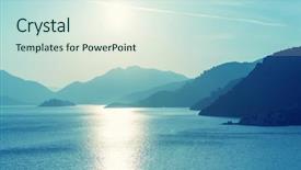  Presentation with sunset coast of the sea - Amazing presentation theme having beautiful sea coast in turkey backdrop and a soft green colored foreground