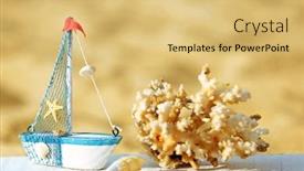  Presentation with ship - Amazing slide set having beautiful-sea-composition-with-ship backdrop and a yellow colored foreground