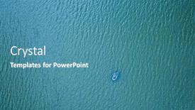  Presentation with water ship - Colorful PPT theme enhanced with beautiful-seascape-aerial-view backdrop and a teal colored foreground
