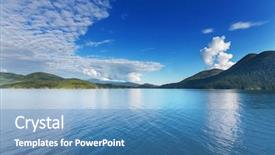  Presentation with british columbia - Slide deck featuring beautiful seascape along pacific coast of british columbia canada with rocky shoreline background and a teal colored foreground