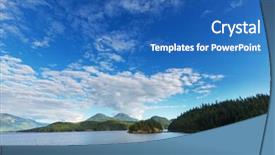  Presentation with british columbia canada - Beautiful theme featuring beautiful seascape along pacific coast of british columbia canada with rocky shoreline backdrop and a teal colored foreground