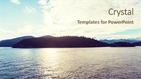  Presentation with british columbia - Audience pleasing presentation design consisting of beautiful seascape along pacific coast of british columbia canada with rocky shoreline backdrop and a cream colored foreground