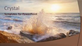  Presentation with beautiful nature - Colorful PPT layouts enhanced with beautiful-seascape-composition-of-nature backdrop and a lemonade colored foreground