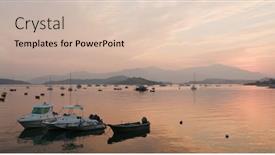  Presentation with time - Colorful slide set enhanced with beautiful-seascape-in-the-evening backdrop and a lemonade colored foreground