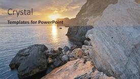  Presentation with beautiful nature - PPT layouts consisting of beautiful-seascape-sunset-nature-compostion and a coral colored foreground