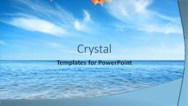  Presentation with seashore - PPT theme enhanced with beautiful-seashore-with-calm-cristal background and a arctic colored foreground
