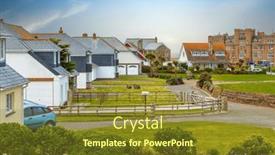  Presentation with scotland - PPT layouts consisting of beautiful-seaside-resort-in-northern background and a tawny brown colored foreground