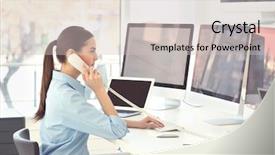  Presentation with security guard - Amazing PPT theme having beautiful security guard in surveillance backdrop and a soft green colored foreground