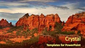  Presentation with arizona - Amazing PPT layouts having beautiful sedona arizona during sunset backdrop and a tawny brown colored foreground