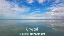  Presentation with serene - PPT theme having beautiful-serene-lake-in-sunny background and a ocean colored foreground