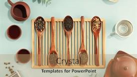  Presentation with tea collection - Theme having beautiful-set-for-traditional-tea background and a  colored foreground