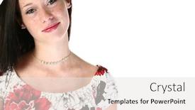  Presentation with old - Slide deck consisting of beautiful-seventeen-year-old-girl background and a sky blue colored foreground