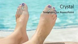  Presentation with swimming pool - Slides having beautiful sexy feet and toes background and a arctic colored foreground